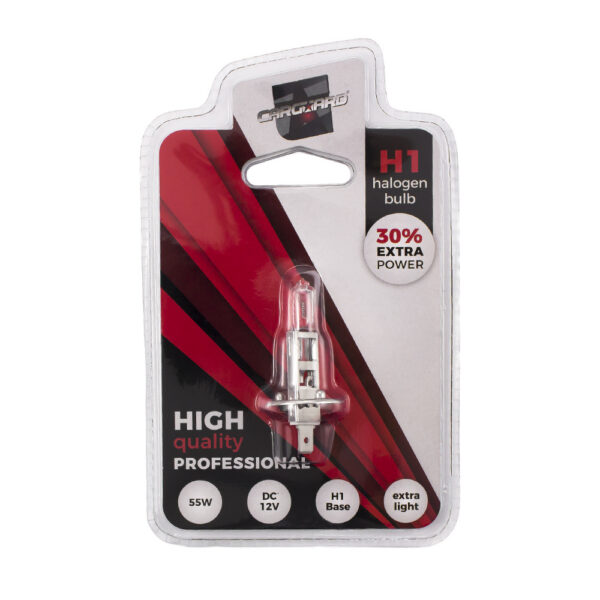 carguard-bec-halogen-h1-55w-30-intensitate-2.jpg Bec halogen H1 12V 55W Carguard, +30% intensitate - imagine 1
