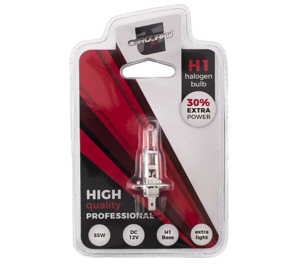 Bec halogen H1 12V 55W Carguard, +30% intensitate