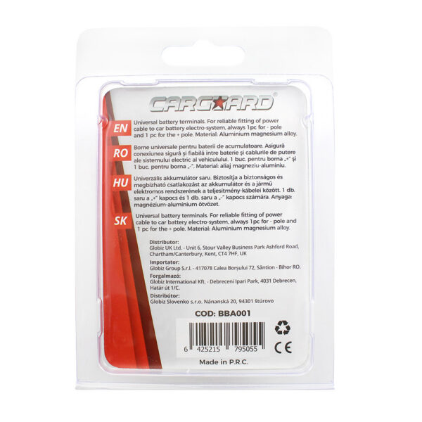 Borne baterie auto, CARGUARD, set 2 bucati, aluminiu - imagine 4