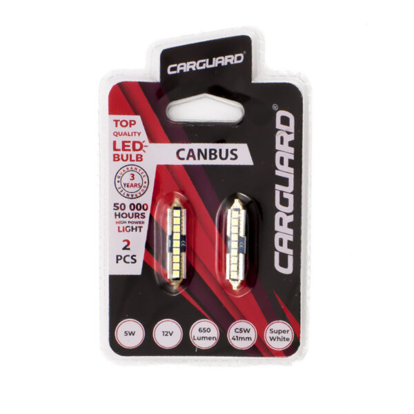 LED pentru interior/portbagaj Carguard CAN138, 650 lumeni, SOFIT 41 mm, 12V, set 2 buc - imagine 2