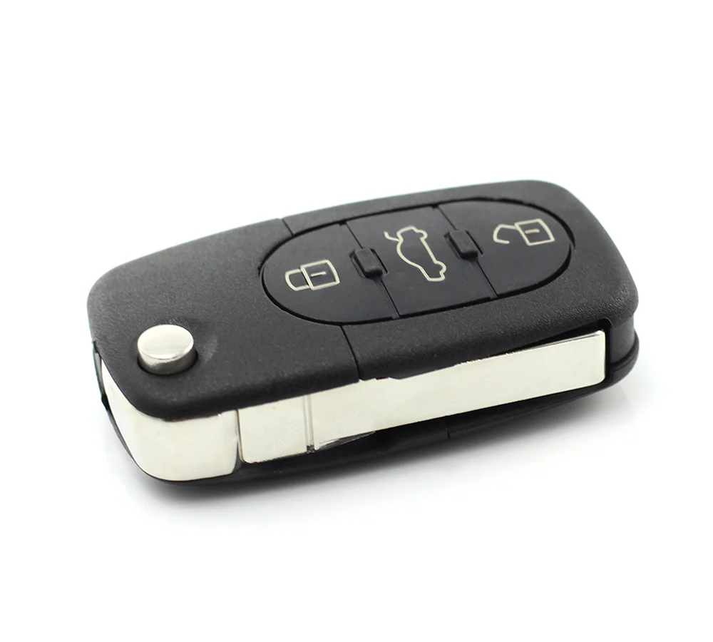Carcasa cheie tip briceag cu 3 butoane, baterie 1616 pentru Audi Carguard