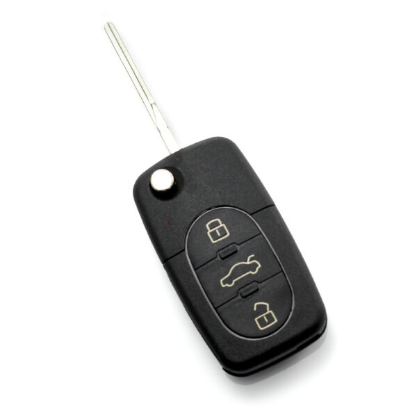 Carcasa cheie tip briceag cu 3 butoane, baterie 1616 pentru Audi Carguard - imagine 1