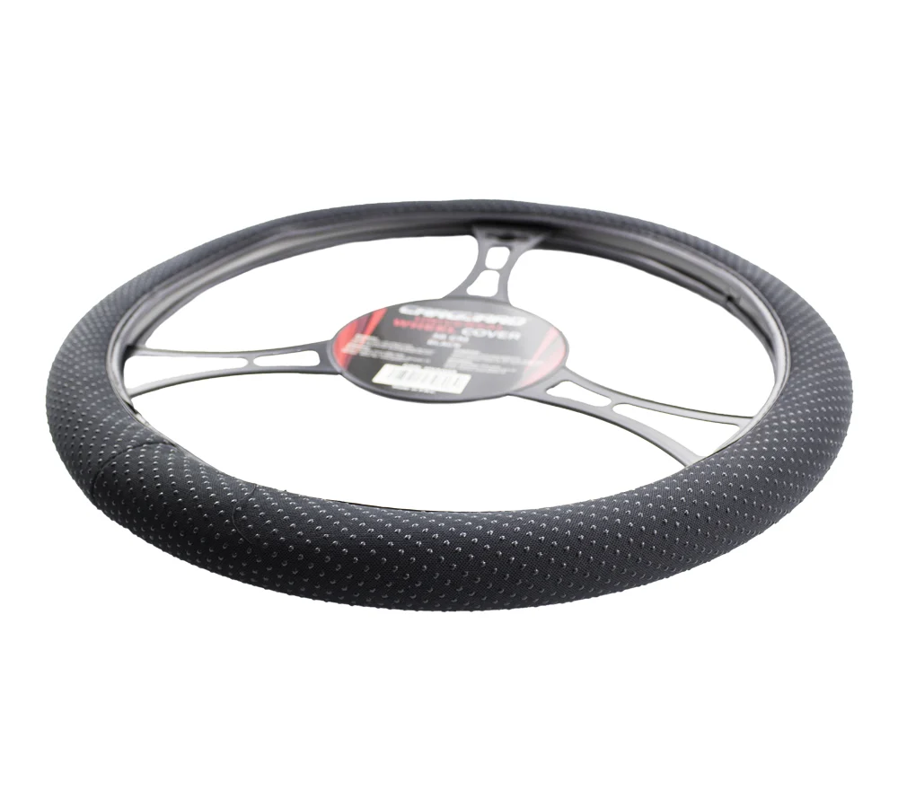 Husa volan auto Carguard, perle, 38 cm, negru