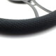 Husa volan auto Carguard, perle, 38 cm, negru - imagine 2
