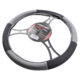 Husa volan auto Carguard, negru/gri, piele ecologica, 38 cm - imagine 5
