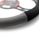 Husa volan auto Carguard, negru/gri, piele ecologica, 38 cm - imagine 2