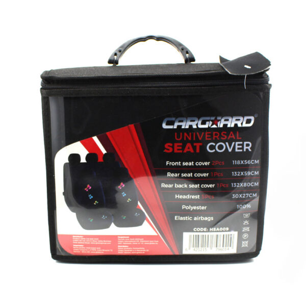 Huse universale scaune auto Carguard, model fluturasi, poliester, negru - imagine 4