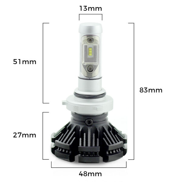 LED auto Carguard 9006-HB4, 12-24V, 4000 lumeni, Super White, 3 ani garantie - imagine 2