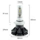 LED auto Carguard 9006-HB4, 12-24V, 4000 lumeni, Super White, 3 ani garantie - imagine 2