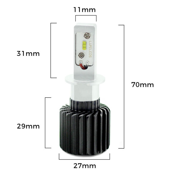 LED auto Carguard H3, faruri auto, 4000 lumeni, 12-24V, 3 ani garantie - imagine 2