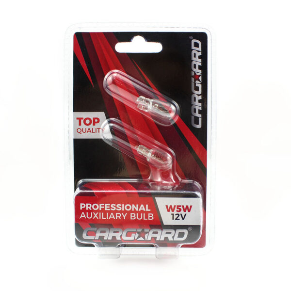 Set 2 becuri auto W5W 12V 5W, Carguard - imagine 1