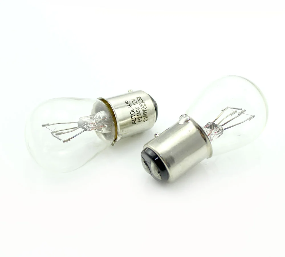 Set 2 becuri P21/4W 12V Carguard, dublu filament