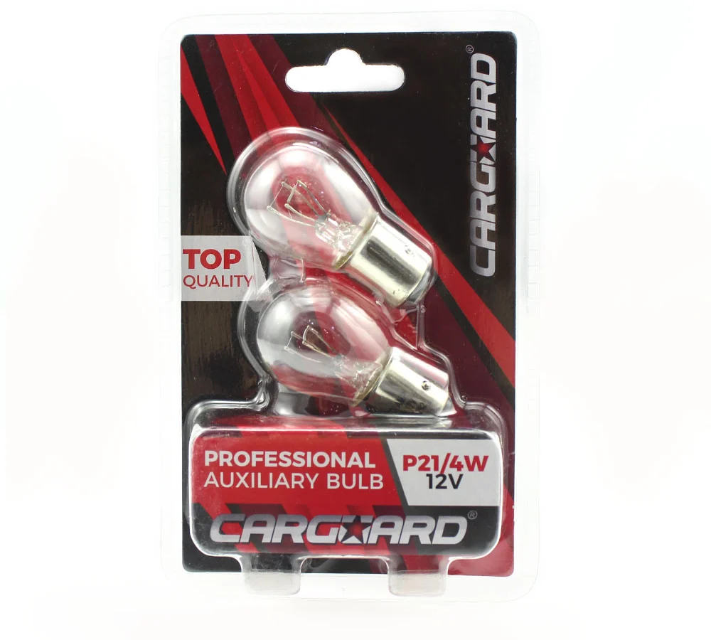 Set 2 becuri P21/4W 12V Carguard, dublu filament