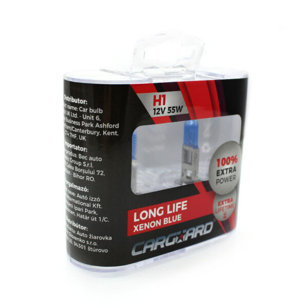 Set 2 becuri Halogen H1 12V 55W Carguard, +100% intensitate, Long Life - imagine 4
