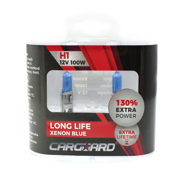 Set 2 becuri Halogen H1 12V 100W Carguard, +130% intensitate, Long Life - imagine 1