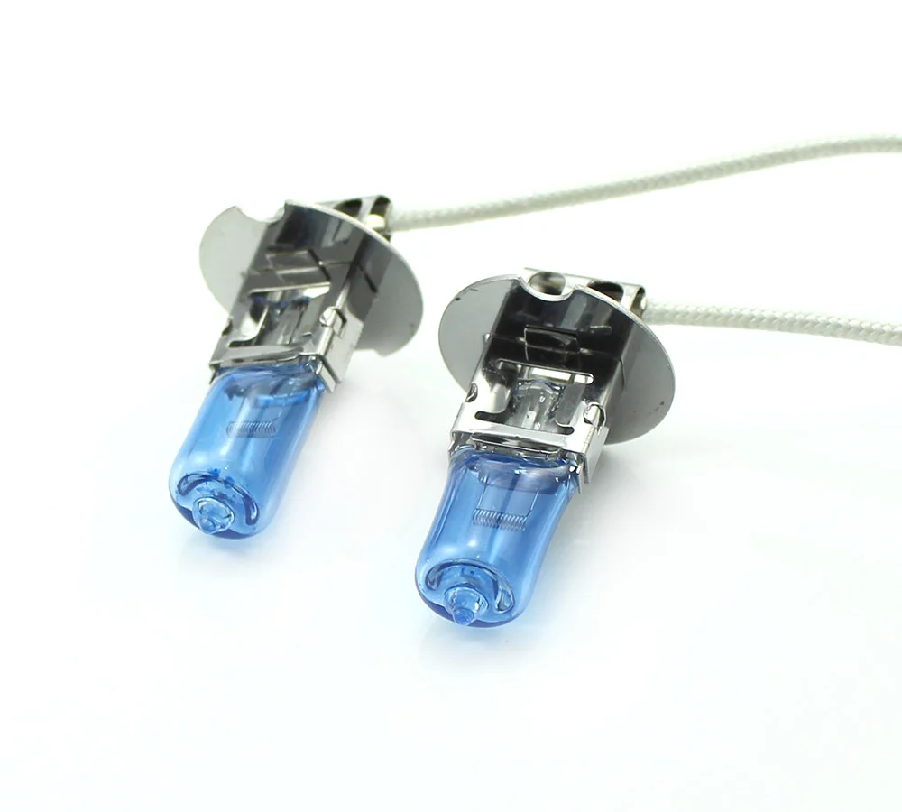Set 2 becuri Halogen H3 12V 55W Carguard, +100% intensitate, Long Life