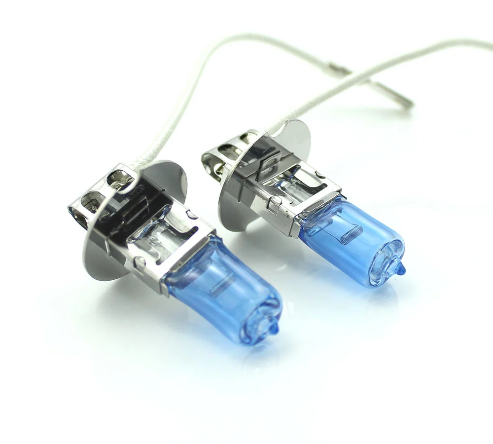Set 2 becuri Halogen H3 12V 55W Carguard, +100% intensitate, Long Life