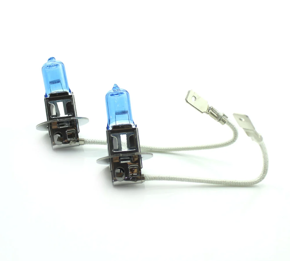 Set 2 becuri Halogen H3 12V 55W Carguard, +100% intensitate, Long Life