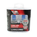 Set 2 becuri Halogen H4 12V 55W Carguard, +100% intensitate, Long Life