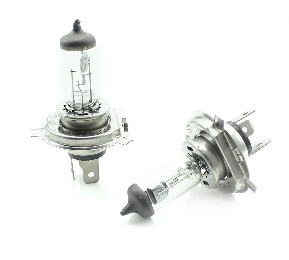 Set 2 becuri Halogen H4 12V 55W Carguard, +50% intensitate, Long Life