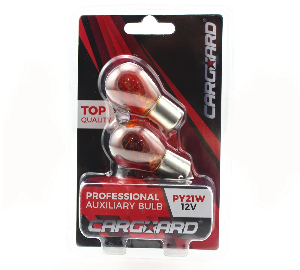 Set 2 becuri PY21W 12V Carguard, portocalii