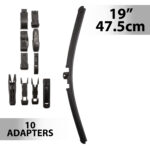 Stergator profesional de parbriz Carguard, 19" (47.5 cm), multiadaptor, profil de cauciuc, functionare silentioasa