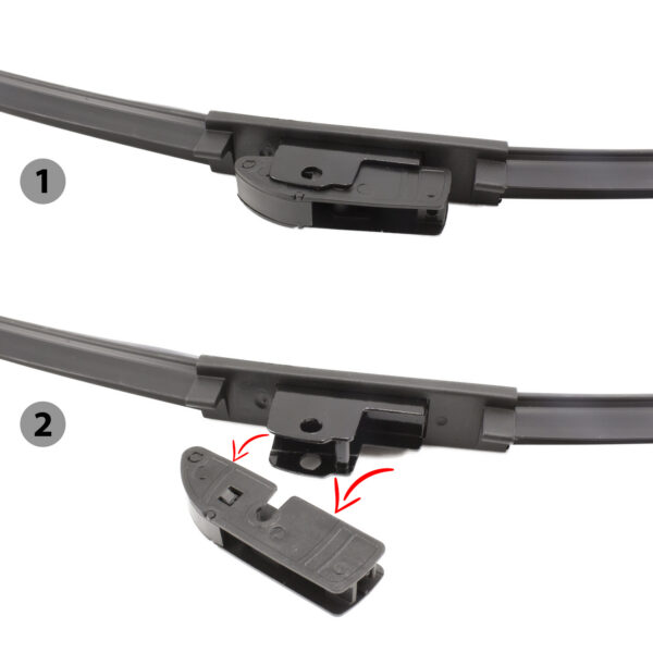 Stergator profesional de parbriz Carguard, 14" (35 cm), multiadaptor, profil de cauciuc, functionare silentioasa - imagine 2