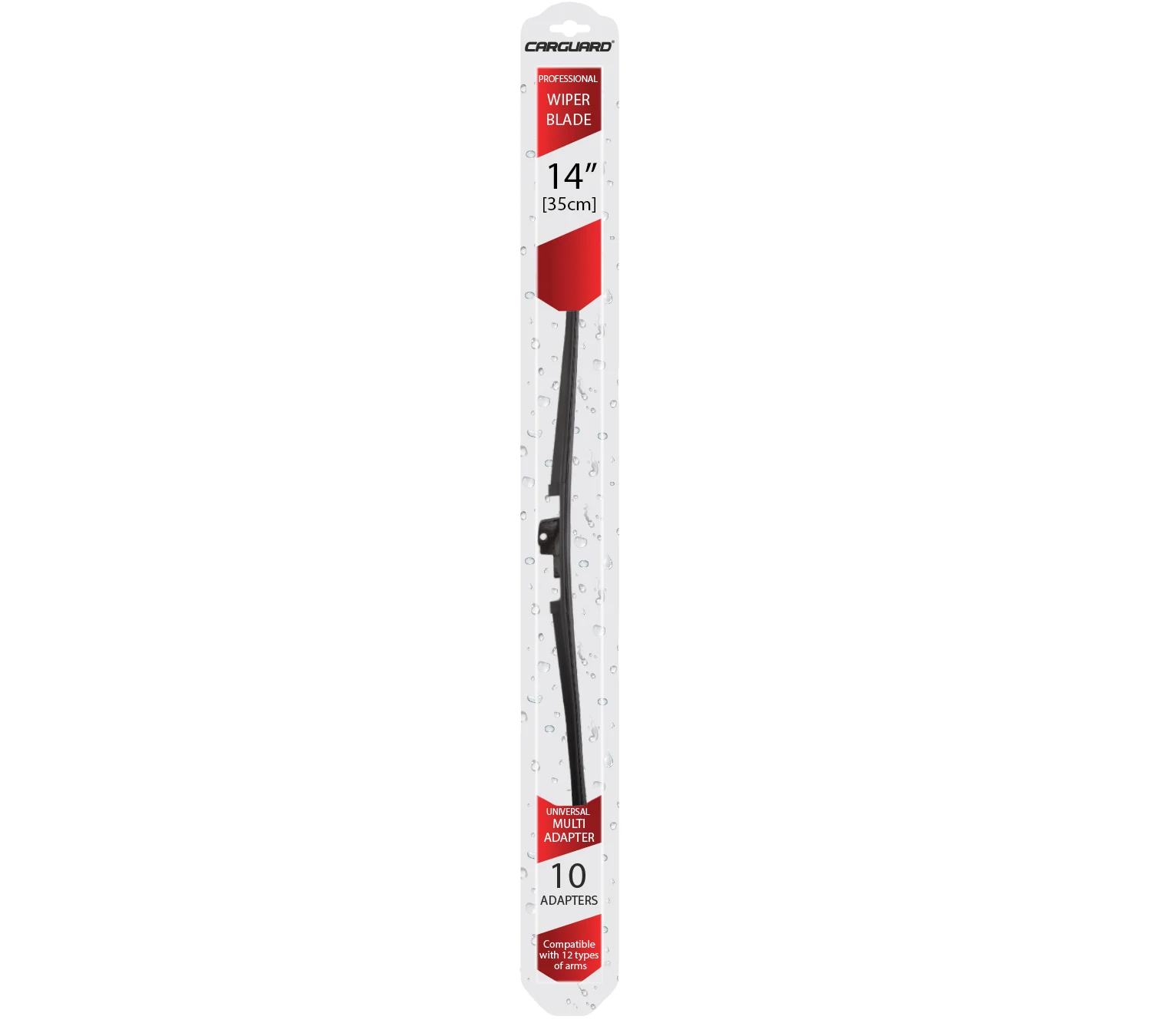 Stergator profesional de parbriz Carguard, 14" (35 cm), multiadaptor, profil de cauciuc, functionare silentioasa