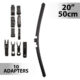 Stergator profesional de parbriz Carguard, 20" (50 cm), multiadaptor, profil cauciuc