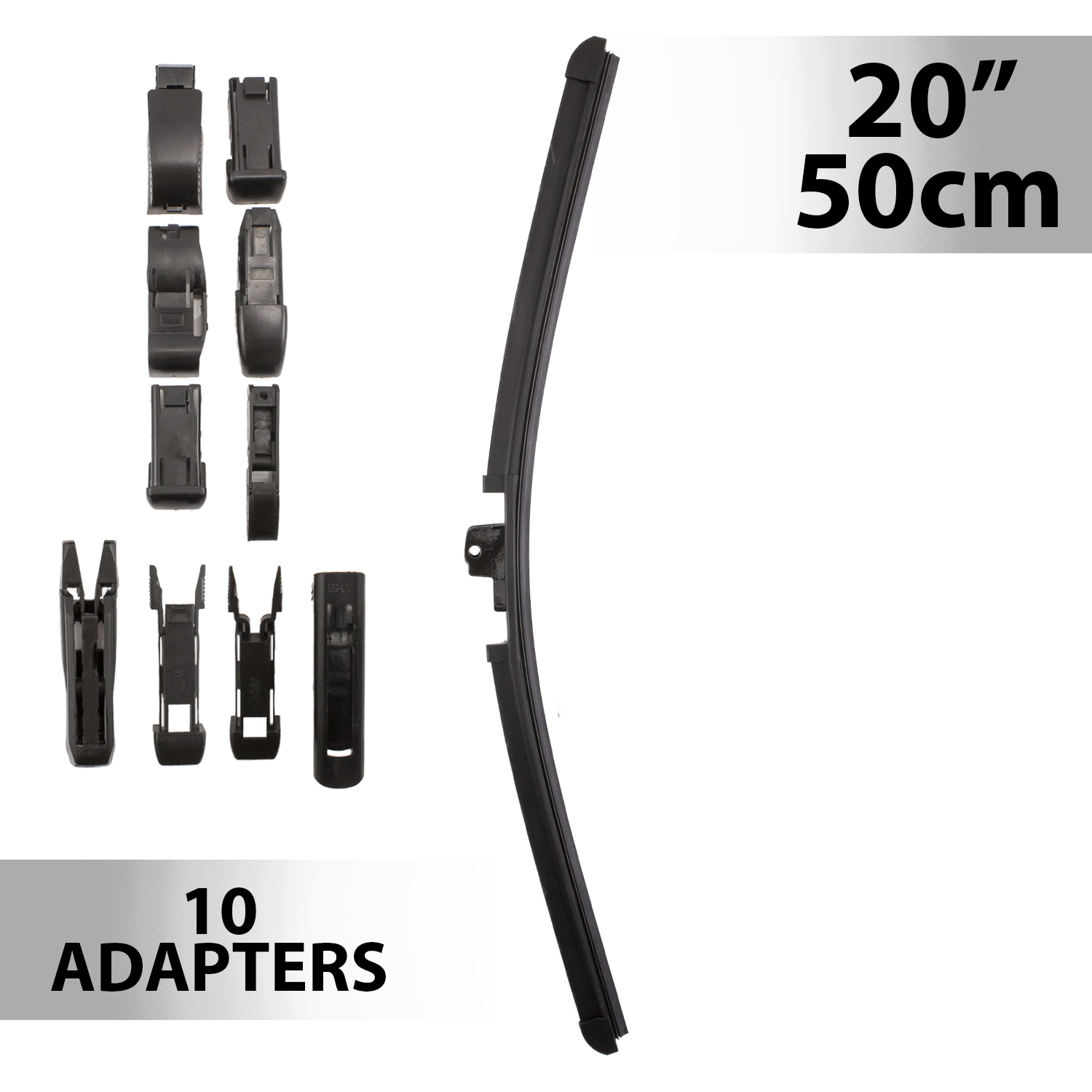 carguard-stergator-profesional-pentru-parbriz-50cm5.jpg Stergator profesional de parbriz Carguard, 20" (50 cm), multiadaptor, profil cauciuc - imagine 1