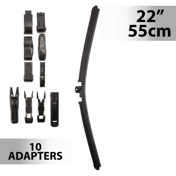 Stergator profesional de parbriz Carguard, 22" (55 cm), multiadaptor, profil cauciuc - imagine 1
