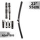 Stergator profesional de parbriz Carguard, 22" (55 cm), multiadaptor, profil cauciuc