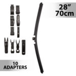 Stergator profesional de parbriz Carguard, 28" (70 cm), multiadaptor, profil de cauciuc, functionare silentioasa