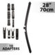 Stergator profesional de parbriz Carguard, 28" (70 cm), multiadaptor, profil de cauciuc, functionare silentioasa