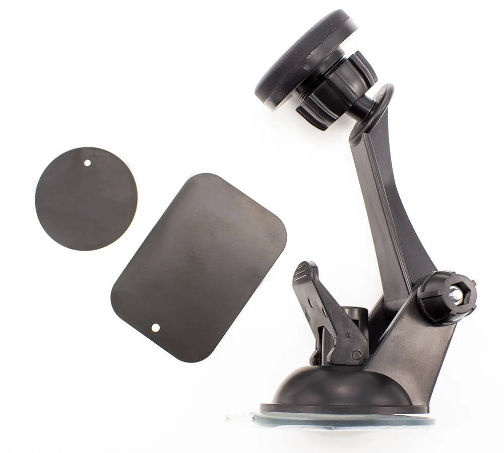 Suport magnetic telefon Carguard, ventuza nano silicon, brat 16 cm, rotativ 360°