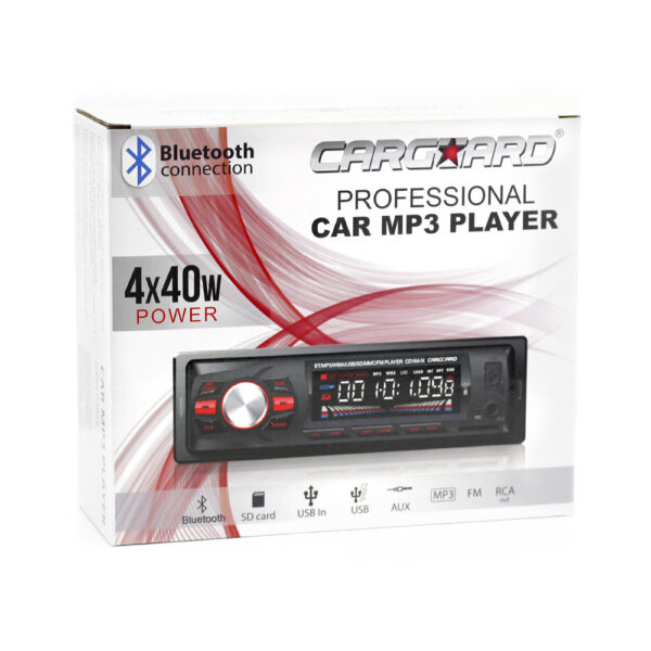MP3 player auto Carguard, Bluetooth, Radio FM, USB, SD, MMC, 4x50W, telecomanda inclusa - imagine 5