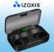 Casti Wireless In-ear Izoxis cu Ecran LCD si Powerbank, negre - imagine 6