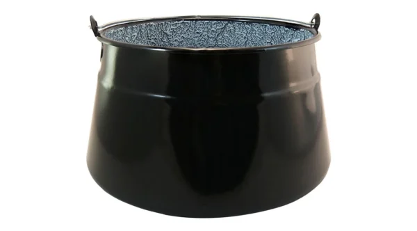 Ceaun emailat cu maner, fund plat, 10 L, Perfect Home - imagine 4