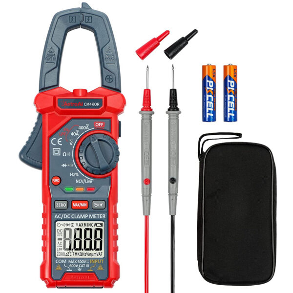 Clampmetru (cleste ampermetric) Multimetru digital AstroAI CM4KOR 4000 Counts, Auto-ranging, Masoara Tensiunea, curentul AC DC, rezistenta, capacitatea, frecventa, continuitatea, testarea firelor su - imagine 6