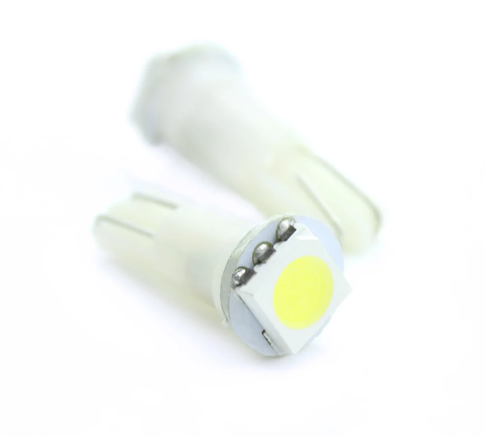Set 2 LED-uri de bord T5, 12V, 0.25W, SMD