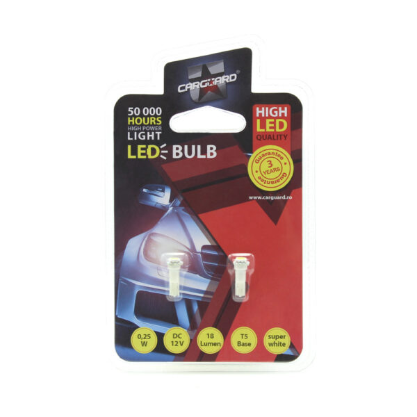Set 2 LED-uri de bord T5, 12V, 0.25W, SMD - imagine 4