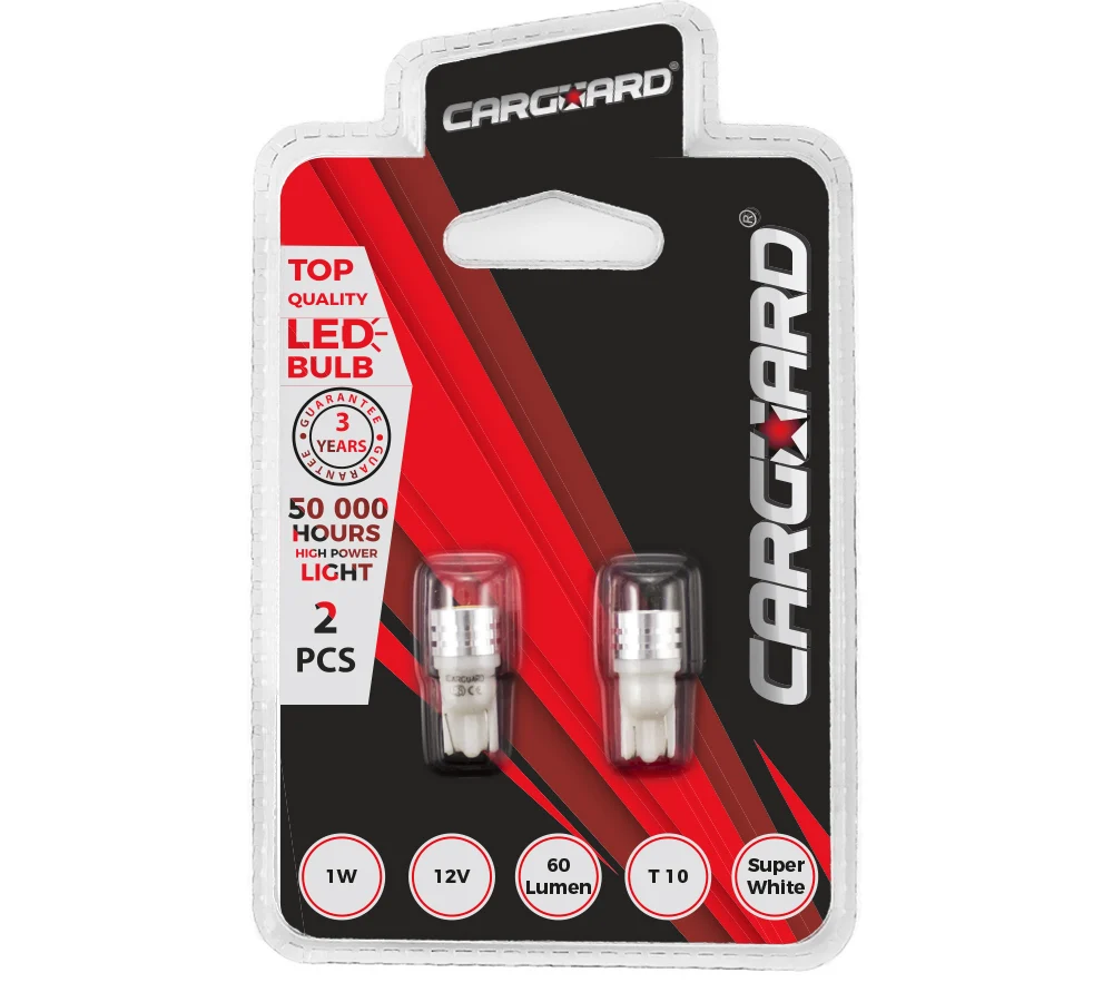 LED pentru interior/portbagaj Carguard CLD008, 60 lumeni, T10, 12V, set 2 buc
