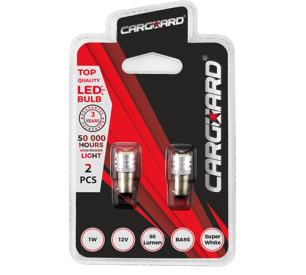 Led auto Carguard pentru interior/portbagaj, set 2 buc, 12V, 60 lumeni, 1 W