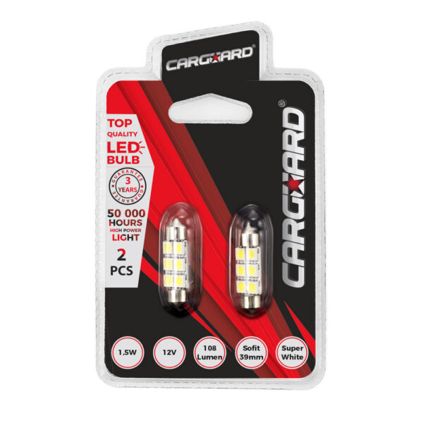 LED sofit pentru plafoniera Carguard CLD016, 39 mm, 108 lumeni, 12V, set 2 buc - imagine 2