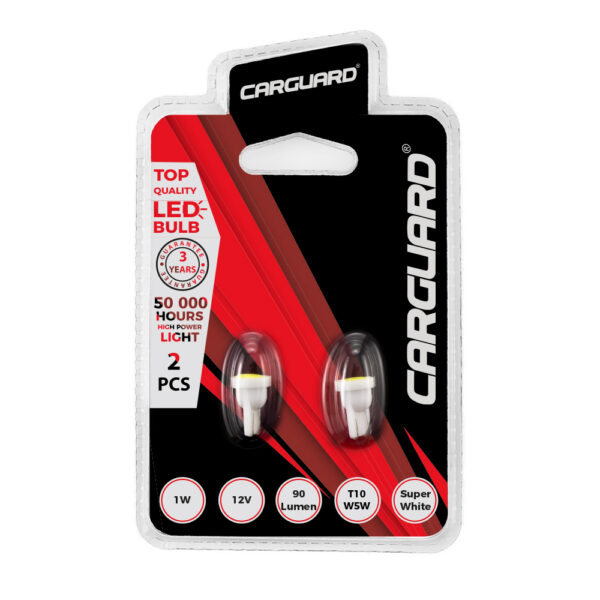 LED pentru portbagaj auto, Carguard, 90 lumeni, T10 12V, set 2 buc, tip COB LED - imagine 2