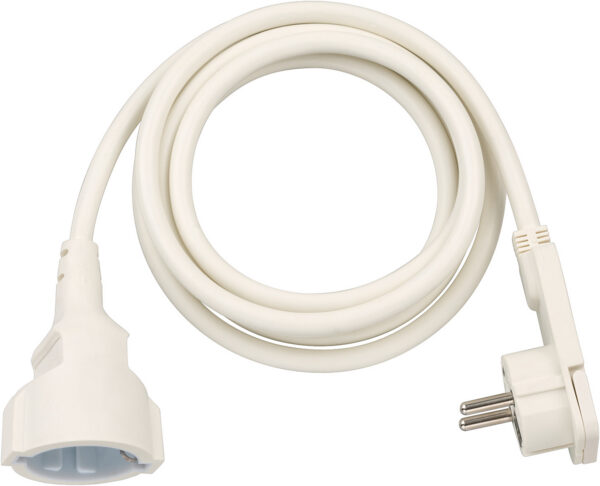 Cordon Prelungitor Brennenstuhl cu cap plat, 2m - Alb - imagine 1