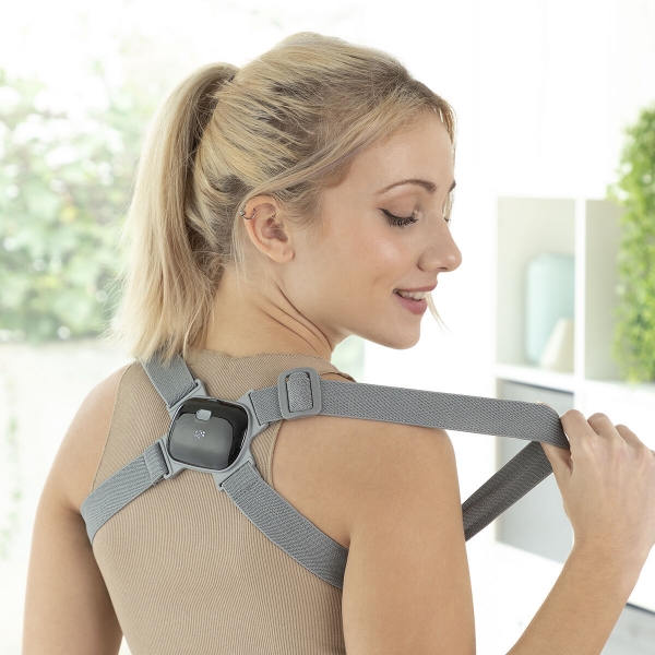 Corector de Postura Inteligent VIBack InnovaGoods, Ergonomic, Unisex, Acumulator, Reincarcabil, Ecran LCD cu Recorder