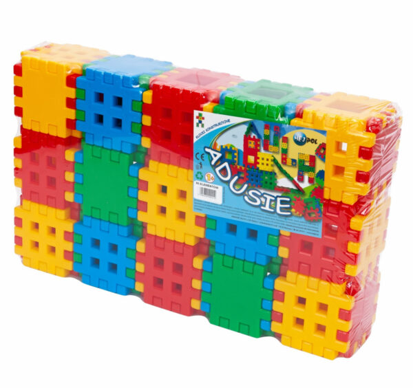 Cuburi Colorate de Constructie Adusie, tridimensionale, 90 de Piese - imagine 1