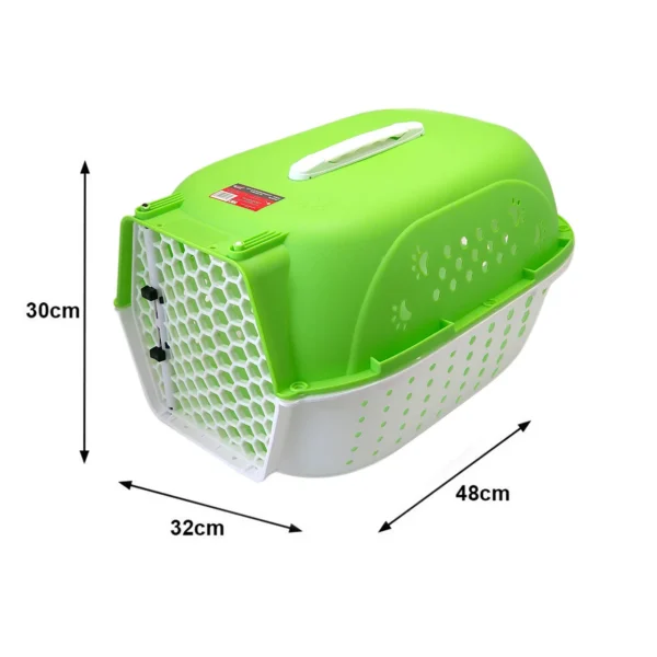 Cusca/geanta pentru transport caine/pisica, Verk Group, plastic, verde si nergu, 48x32x30 cm - imagine 12