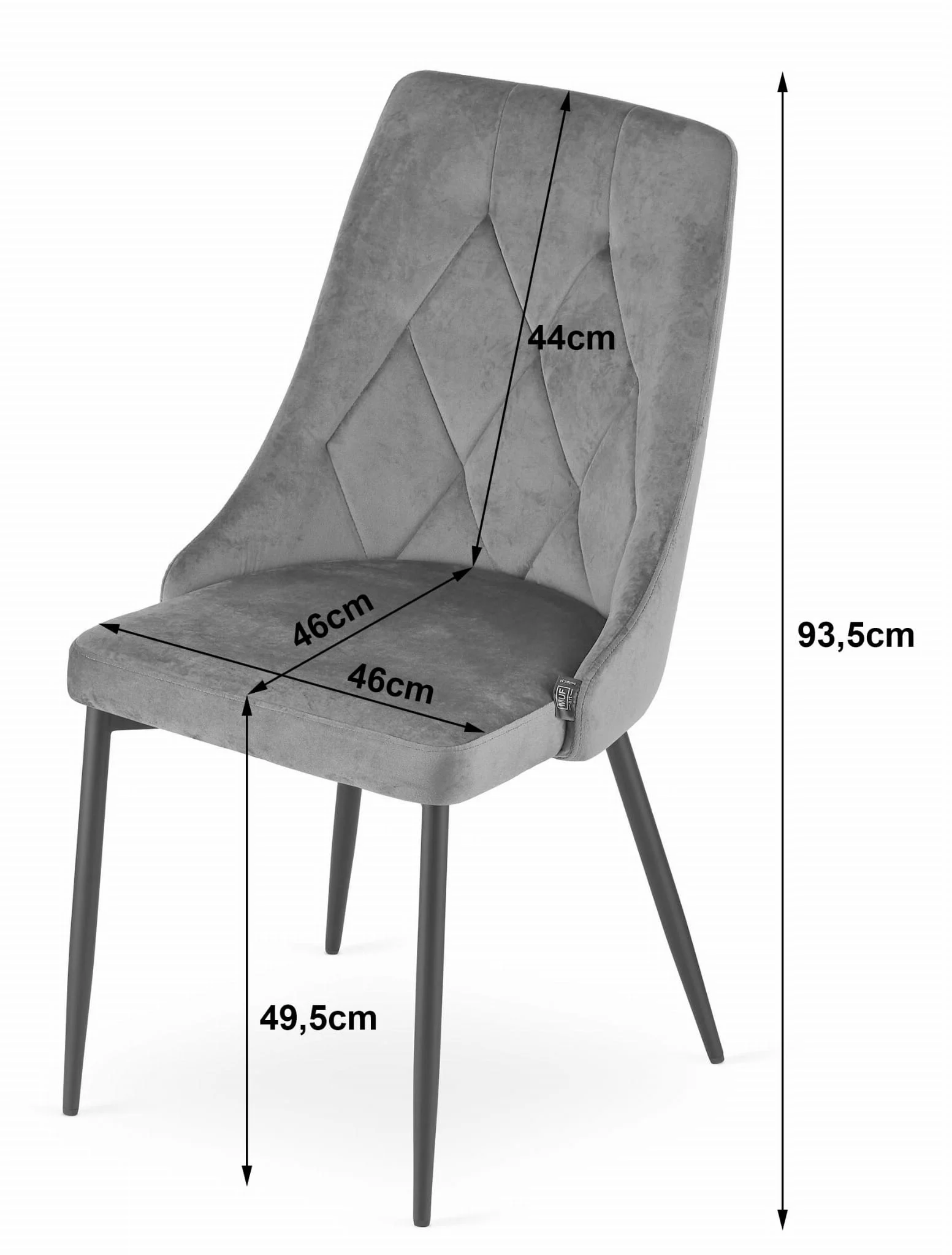 Scaun bucatarie/living, Artool, Imola, catifea, metal, gri, 48.5x61x93.5 cm 2 Scaun bucatarie/living, Artool, Imola, catifea, metal, gri, 48.5x61x93.5 cm